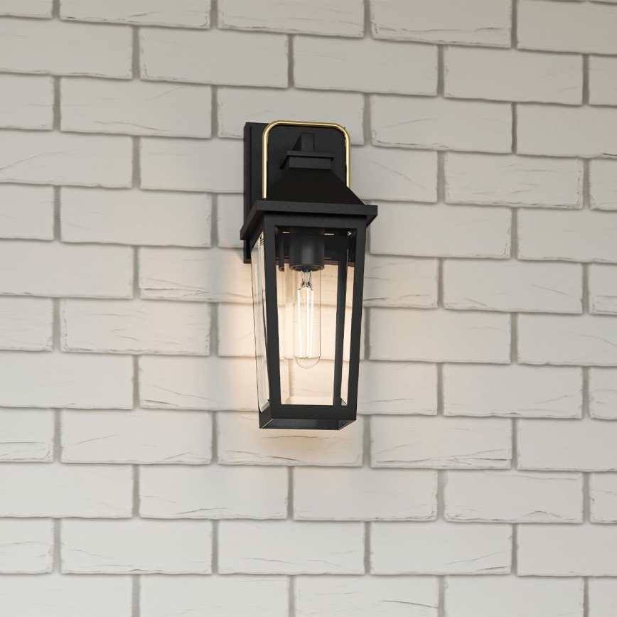 Quoizel - Āra sienas lampa BUCKLEY 1xE27/40W/230V IP44 melna
