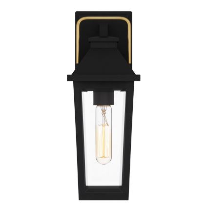 Quoizel - Āra sienas lampa BUCKLEY 1xE27/40W/230V IP44 melna