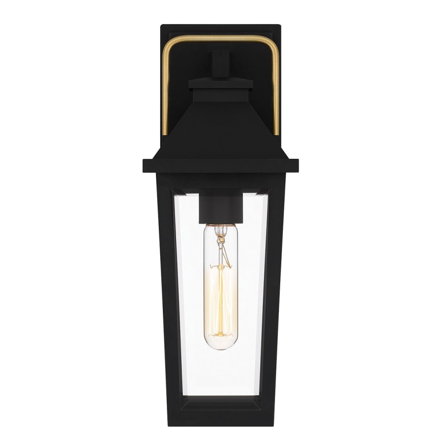 Quoizel - Āra sienas lampa BUCKLEY 1xE27/40W/230V IP44 melna