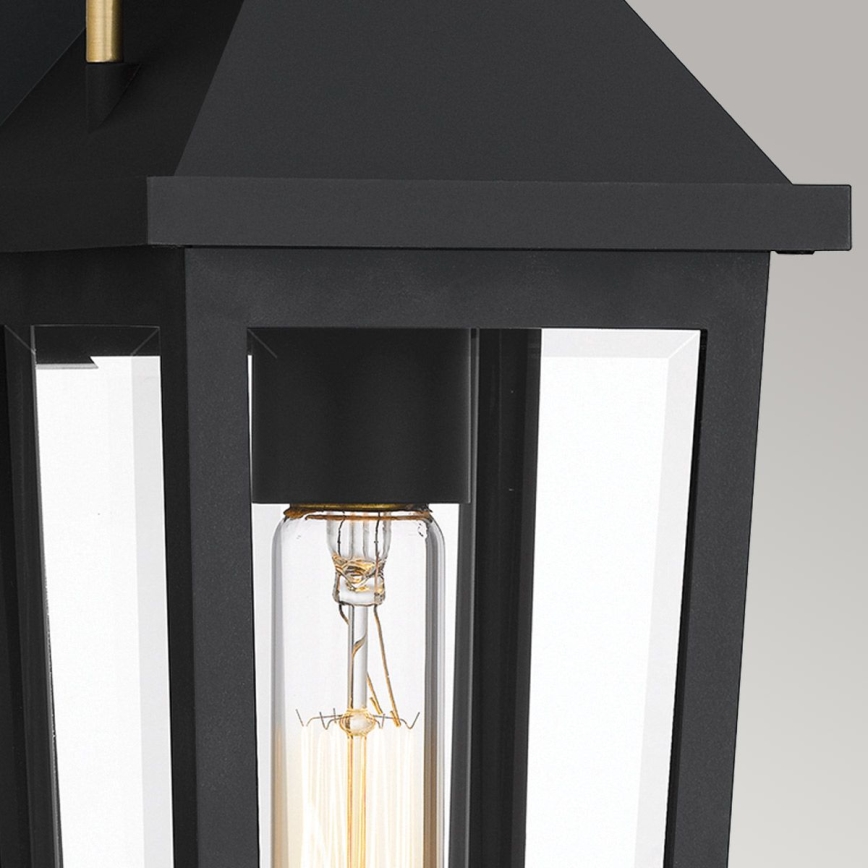 Quoizel - Āra sienas lampa BUCKLEY 1xE27/40W/230V IP44 melna