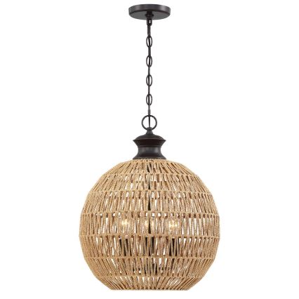 Quoizel - lustra uz ķēdes CASABLANCA 3xE27/60W/230V brūna