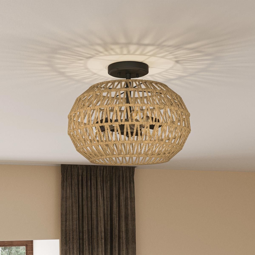 Quoizel - Griestu gaismeklis CASABLANCA 3xE27/60W/230V brūns