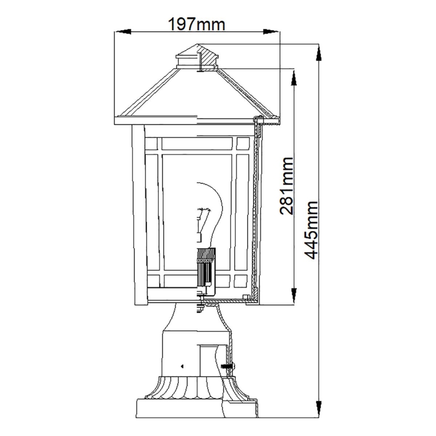 Quoizel - Āra lampa CEDAR POINT 1xE27/60W/230V IP44