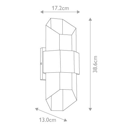 Quoizel - LED Āra sienas lampa CHASM 2xLED/5,5W/230V IP44