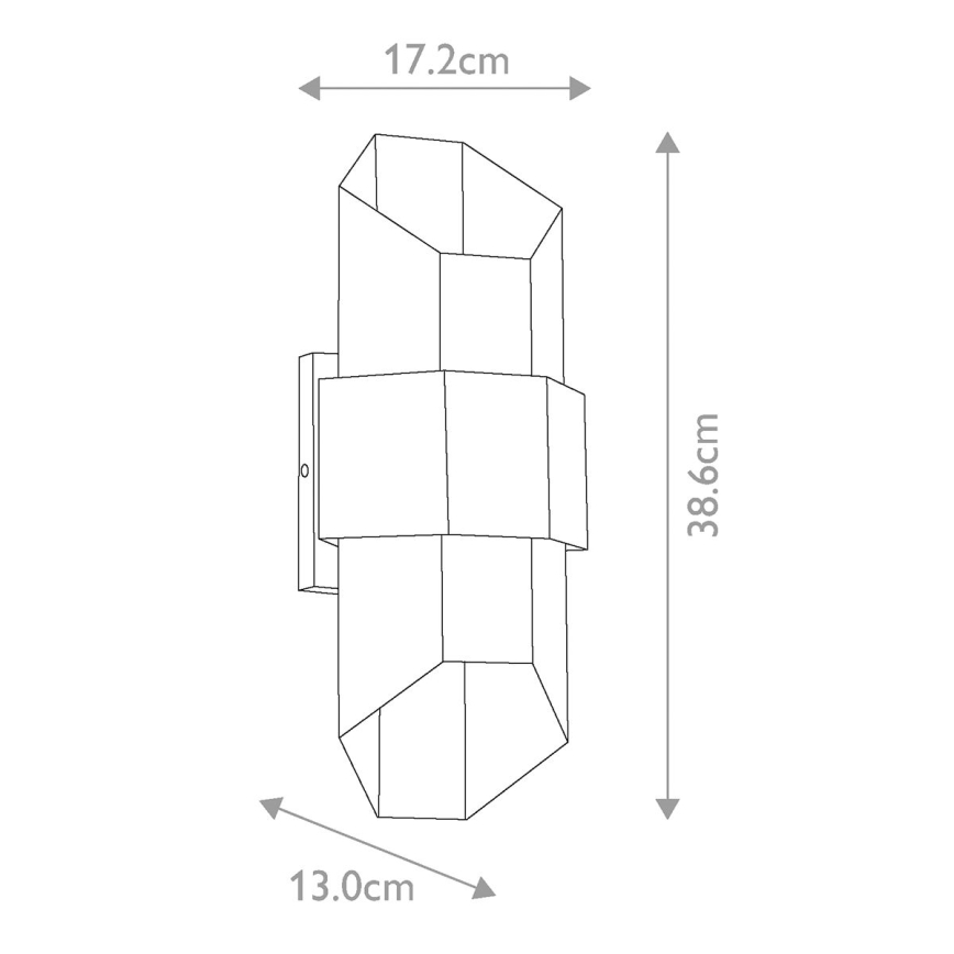 Quoizel - LED Āra sienas lampa CHASM 2xLED/5,5W/230V IP44