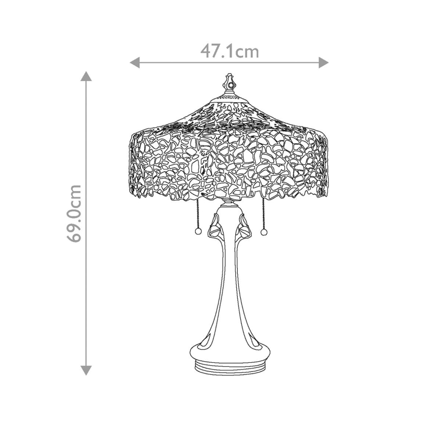 Quoizel - Galda lampa COBALT 3xE27/60W/230V