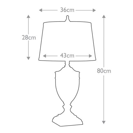 Quoizel - Galda lampa DENNISON 1xE27/60W/230V zelta