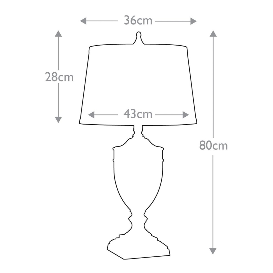 Quoizel - Galda lampa DENNISON 1xE27/60W/230V zelta