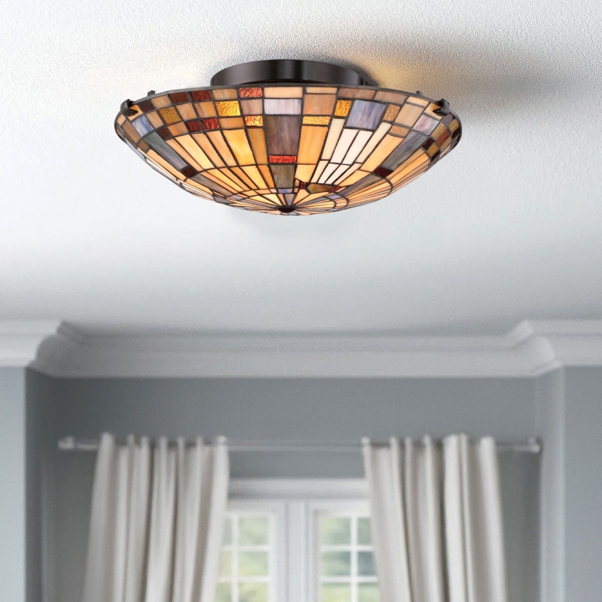 Quoizel - Griestu lampa INGLENOOK 2xE27/60W/230V d. 40,7 cm