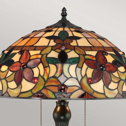 Quoizel - Galda lampa Tiffany KAMI 2xE27/60W/230V