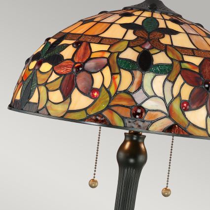 Quoizel - Galda lampa Tiffany KAMI 2xE27/60W/230V