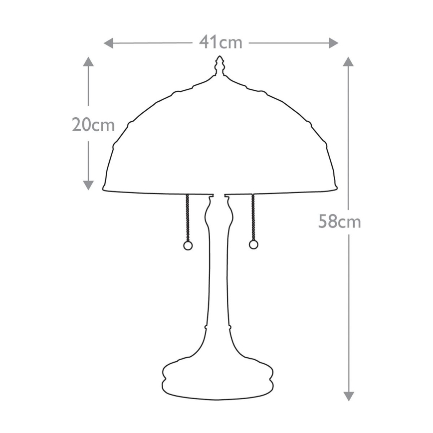 Quoizel - Galda lampa Tiffany KAMI 2xE27/60W/230V