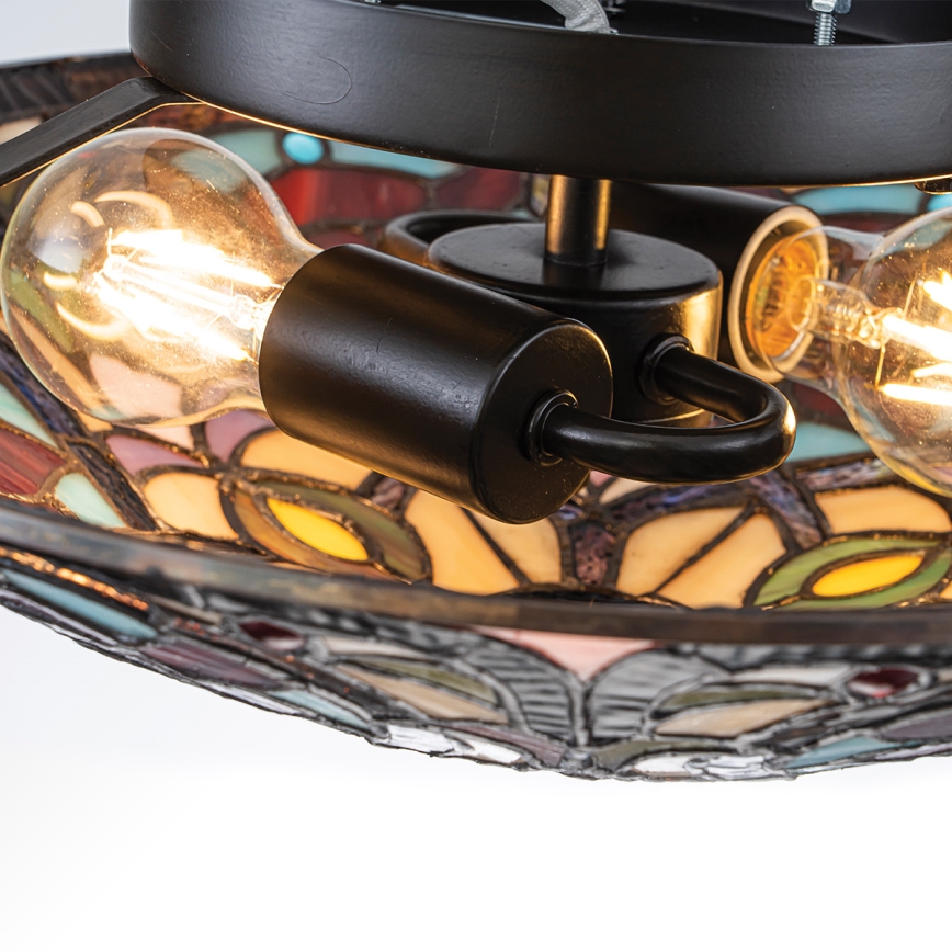 Quoizel - Griestu lampa Tiffany LARISSA 2xE27/40W/230V Ø 41,2 cm