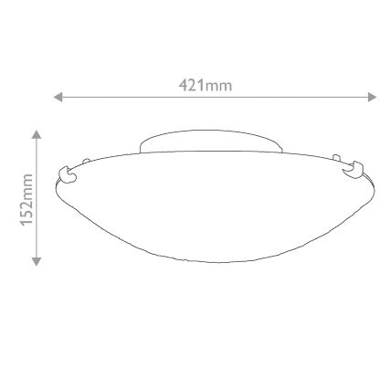 Quoizel - Griestu lampa Tiffany LARISSA 2xE27/40W/230V Ø 41,2 cm