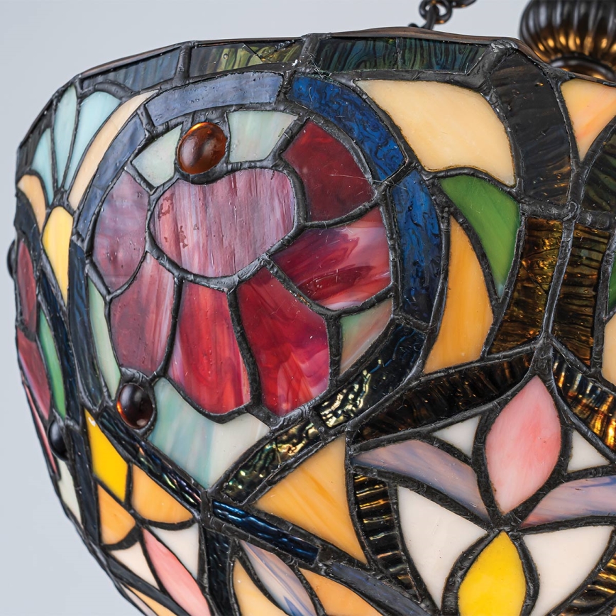 Quoizel - Tiffany LARISSA virsmas stiprināma griestu lustra 2xE27/60W/230V, diam. 35 cm