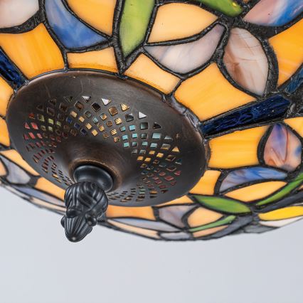 Quoizel - Tiffany LARISSA virsmas stiprināma griestu lustra 2xE27/60W/230V, diam. 35 cm