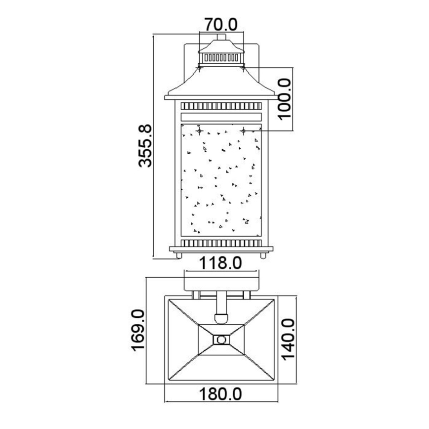 Quoizel - Āra sienas lampa LIVINGSTON 2xE14/40W/230V IP44
