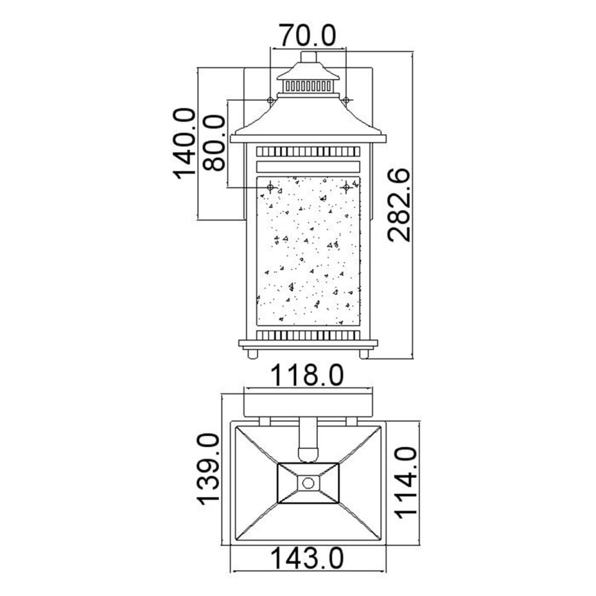Quoizel - Āra sienas lampa LIVINGSTON 1xE27/60W/230V IP44