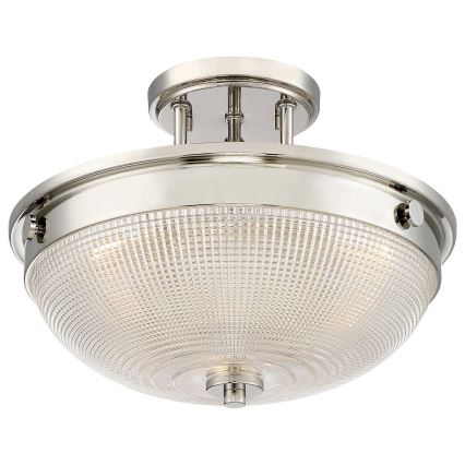 Quoizel - Virsapmetuma lustra MANTLE 2xE27/60W/230V spīdīgi hromēts