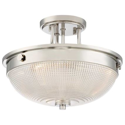 Quoizel - Virsapmetuma lustra MANTLE 2xE27/60W/230V spīdīgi hromēts