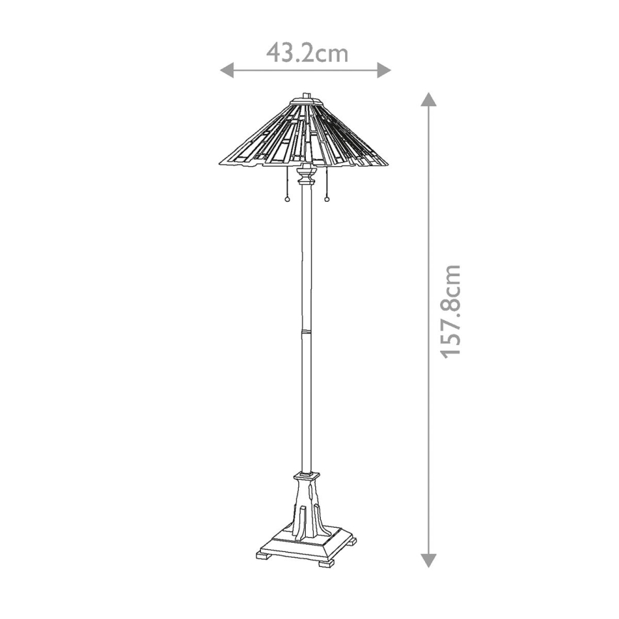 Quoizel - Grīdas stāvlampa MAYBECK 2xE27/60W/230V