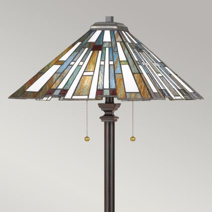 Quoizel - Tiffany stāvlampa MAYBECK 2xE27/60W/230V