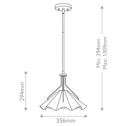 Quoizel - Lustra ar stieni MEJIA 1xE27/60W/230V d. 35,6 cm misiņš