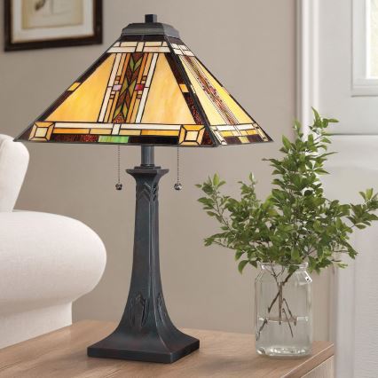 Quoizel - Galda lampa NAVAJO 2xE27/60W/230V