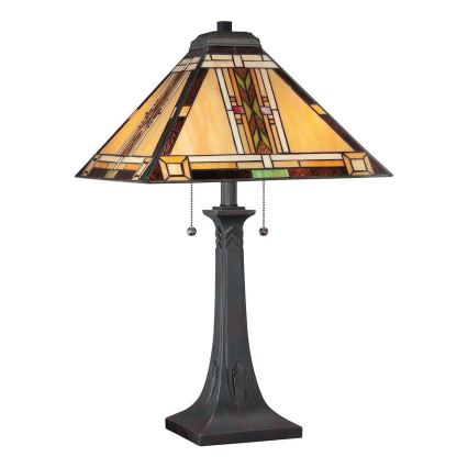Quoizel - Galda lampa Tiffany NAVAJO 2xE27/60W/230V
