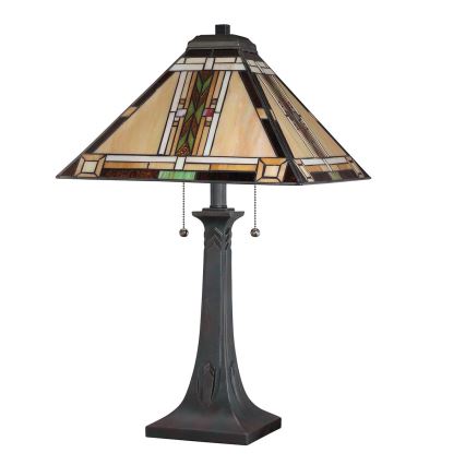 Quoizel - Galda lampa Tiffany NAVAJO 2xE27/60W/230V