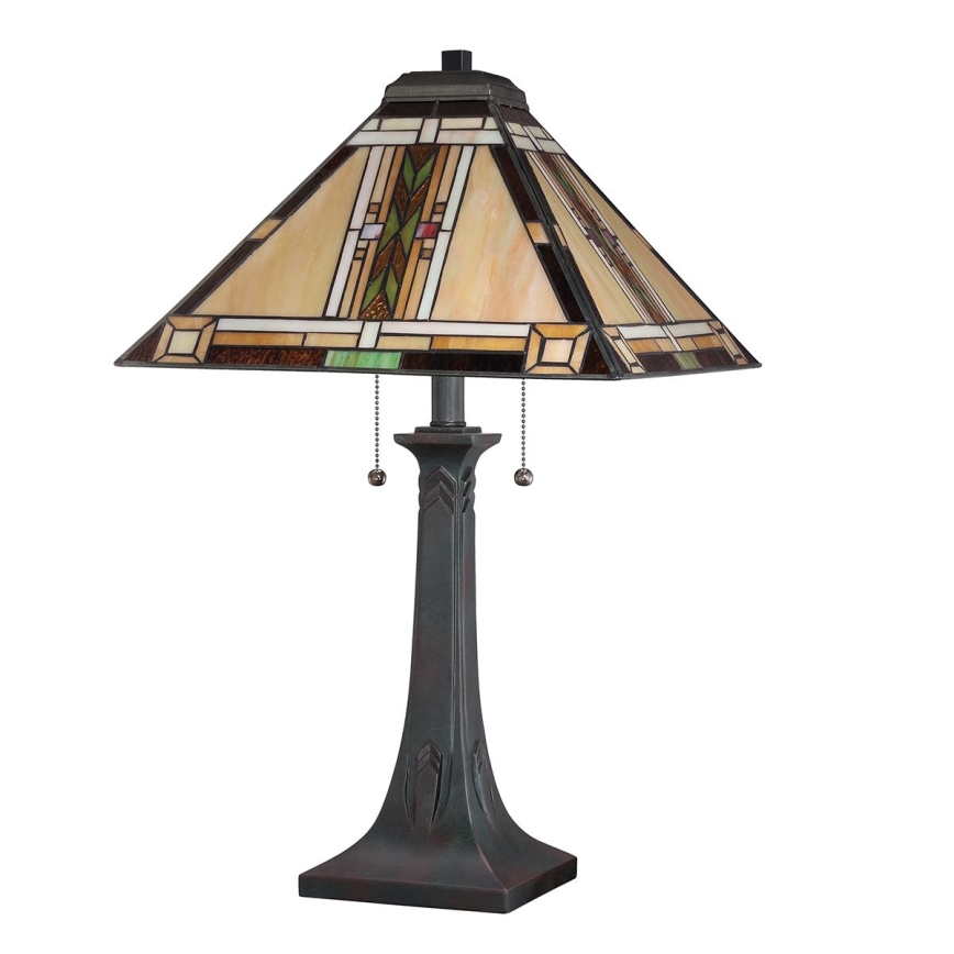 Quoizel - Galda lampa Tiffany NAVAJO 2xE27/60W/230V
