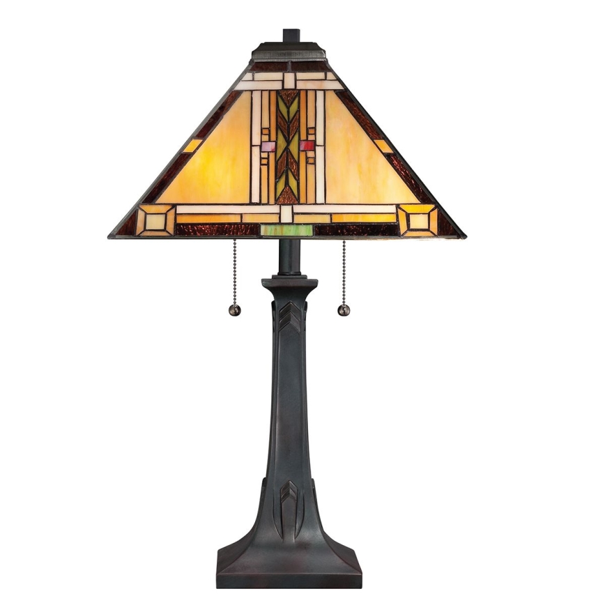 Quoizel - Galda lampa Tiffany NAVAJO 2xE27/60W/230V