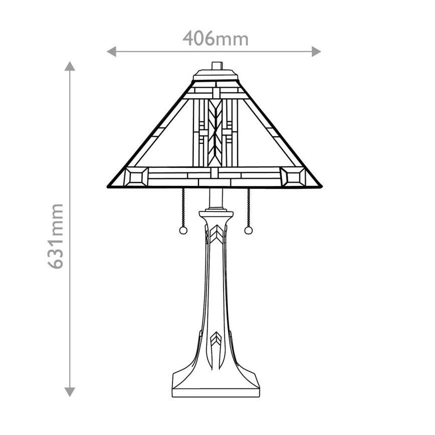 Quoizel - Galda lampa Tiffany NAVAJO 2xE27/60W/230V