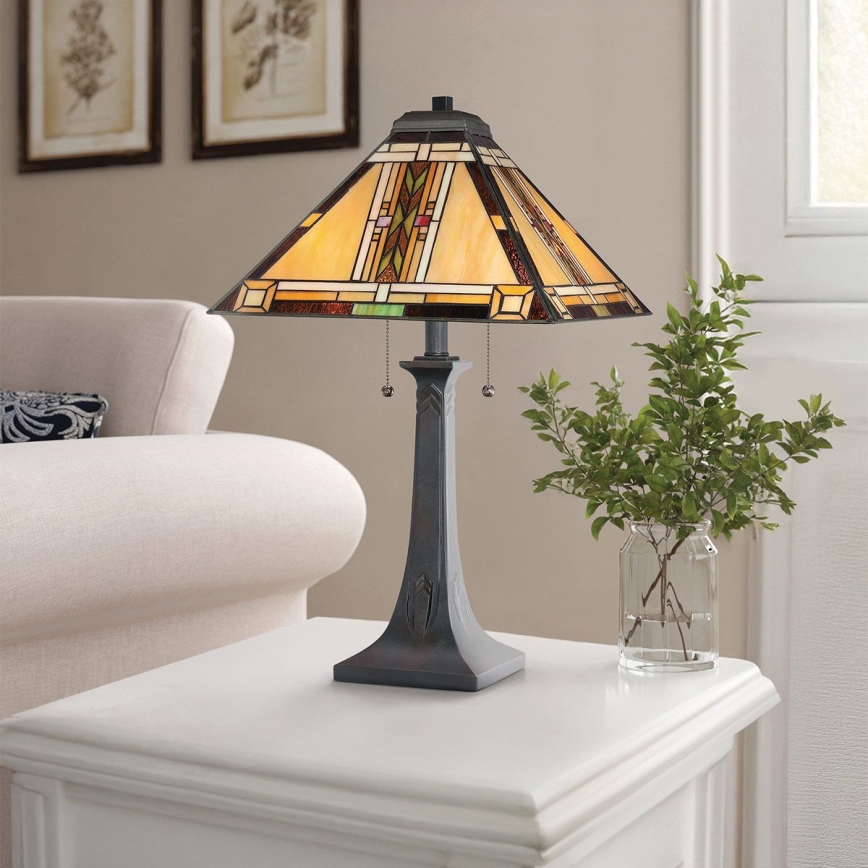 Quoizel - galda lampa Tiffany NAVAJO 2xE27/60W/230V