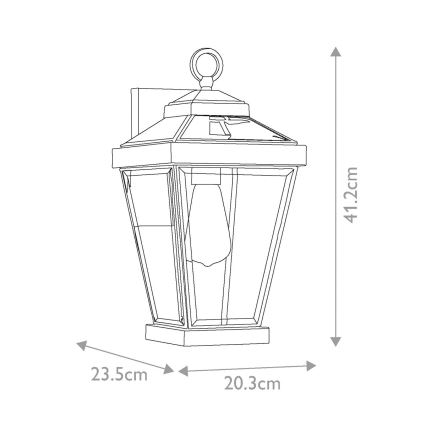 Quoizel - Āra sienas lampa RAVINE 1xE27/60W/230V IP44 brūna