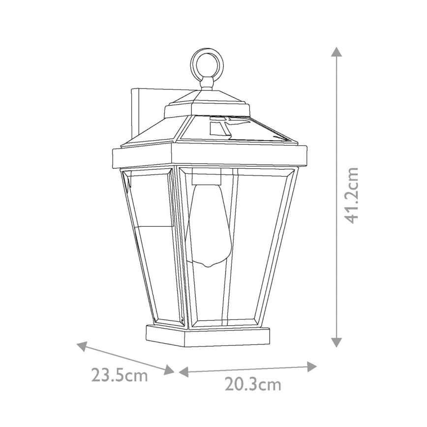 Quoizel - Āra sienas lampa RAVINE 1xE27/60W/230V IP44 brūna