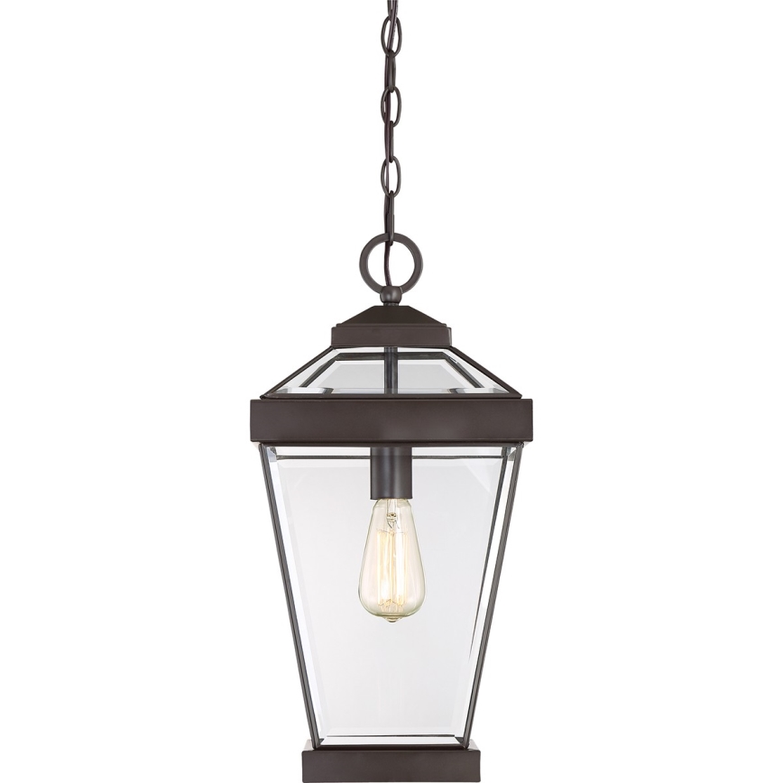 Quoizel - Āra lustra ar ķēdi RAVINE 1xE27/60W/230V IP23 brūna