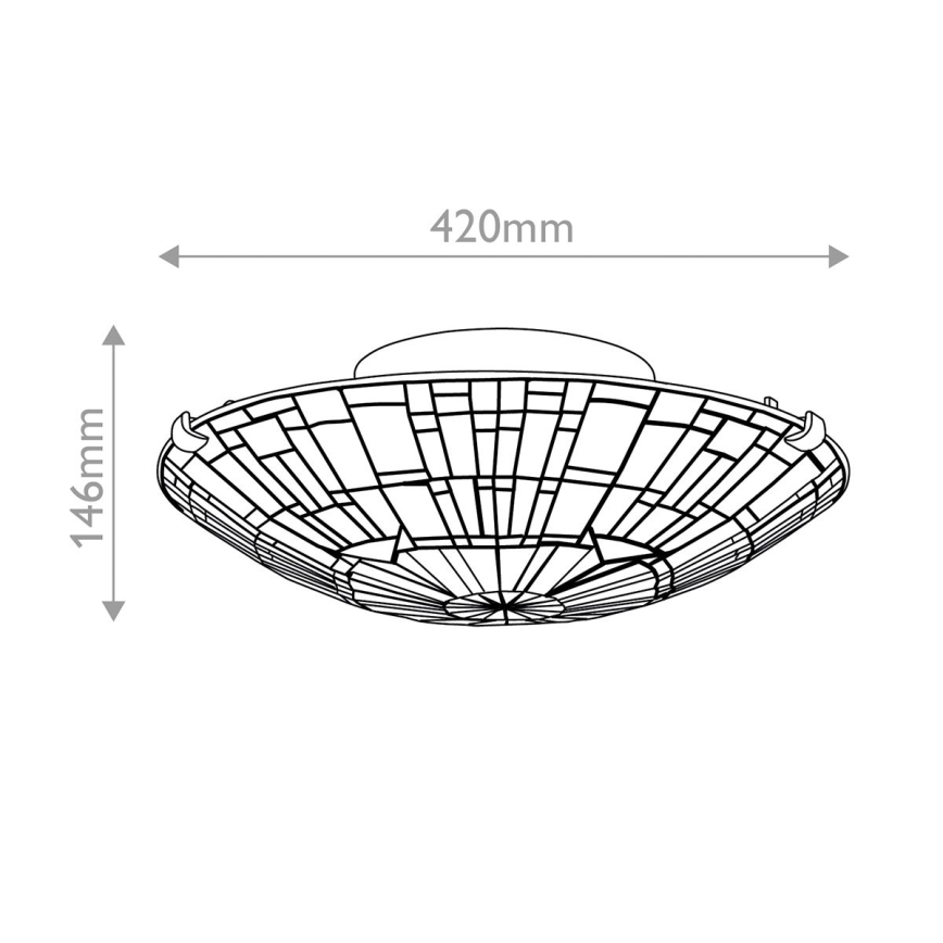 Quoizel - Griestu lampa REED 2xE27/60W/230V d. 42 cm