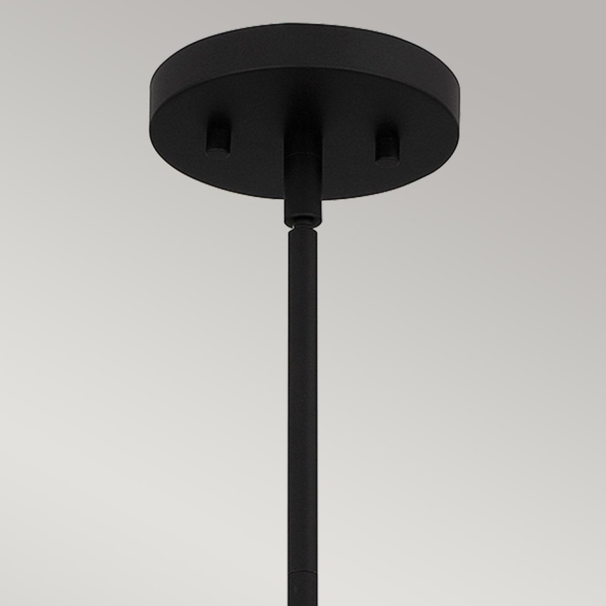 Quoizel - Lustra ar stieni ROYER 1xE27/60W/230V d. 30,2 cm caurspīdīga/melna/bēša