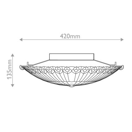 Quoizel - Griestu lampa WATKINS 2xE27/60W/230V d. 42 cm