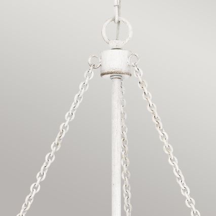 Quoizel - Lustra uz ķēdes WAYLON 4xE27/60W/230V Ø 50,4 cm brūna/balta