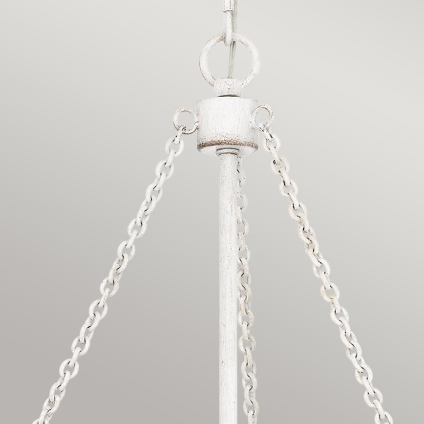 Quoizel - Lustra uz ķēdes WAYLON 4xE27/60W/230V Ø 50,4 cm brūna/balta