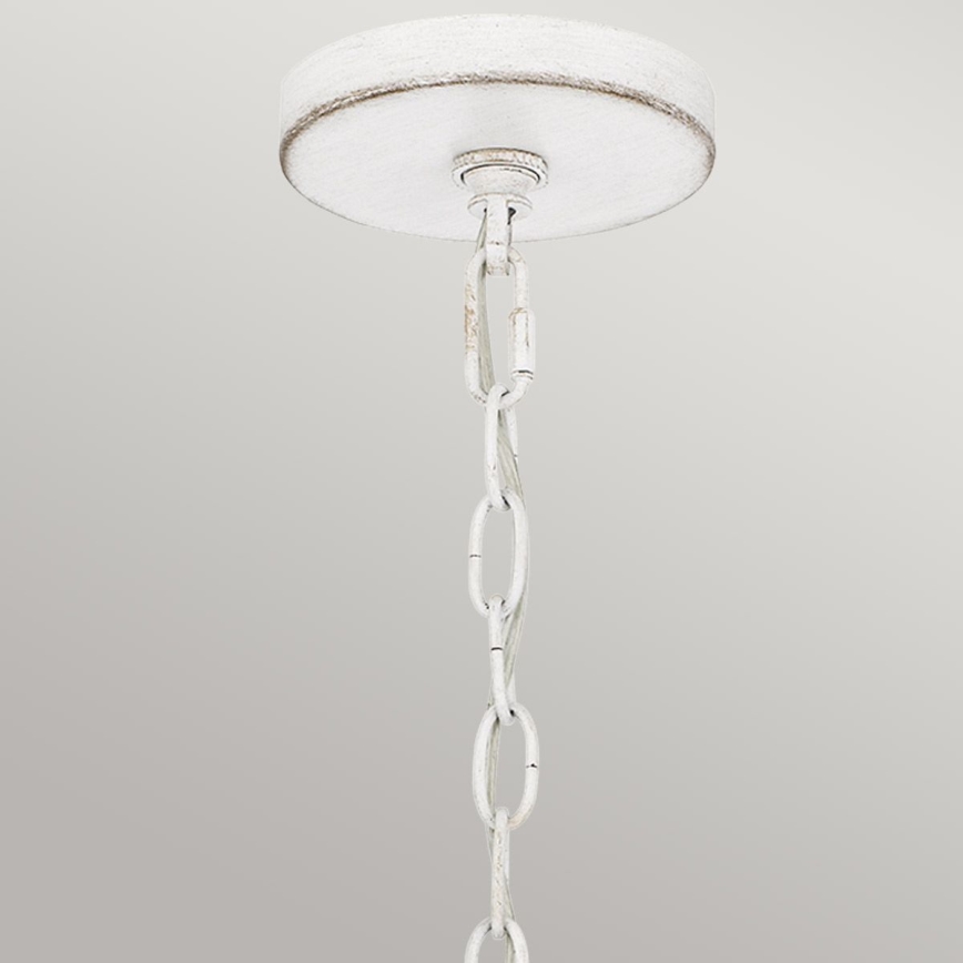 Quoizel - Lustra uz ķēdes WAYLON 4xE27/60W/230V Ø 50,4 cm brūna/balta