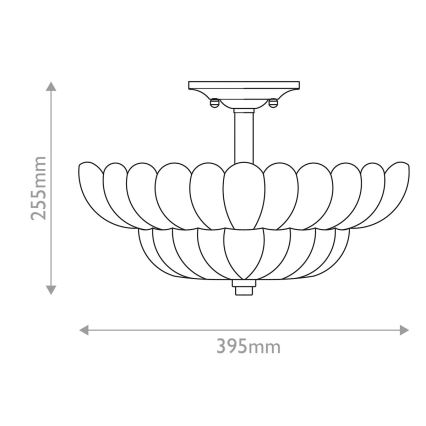 Quoizel - Griestu lampa WHITECAP 4xE14/40W/230V d. 39,5 cm
