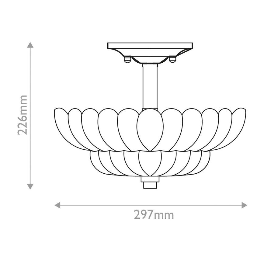 Quoizel - Griestu lampa WHITECAP 3xE14/40W/230V d. 29,7 cm