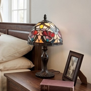 Quoizel - Tiffany galda lampa LARISSA 1xE14/40W/230V, Ø 20 cm