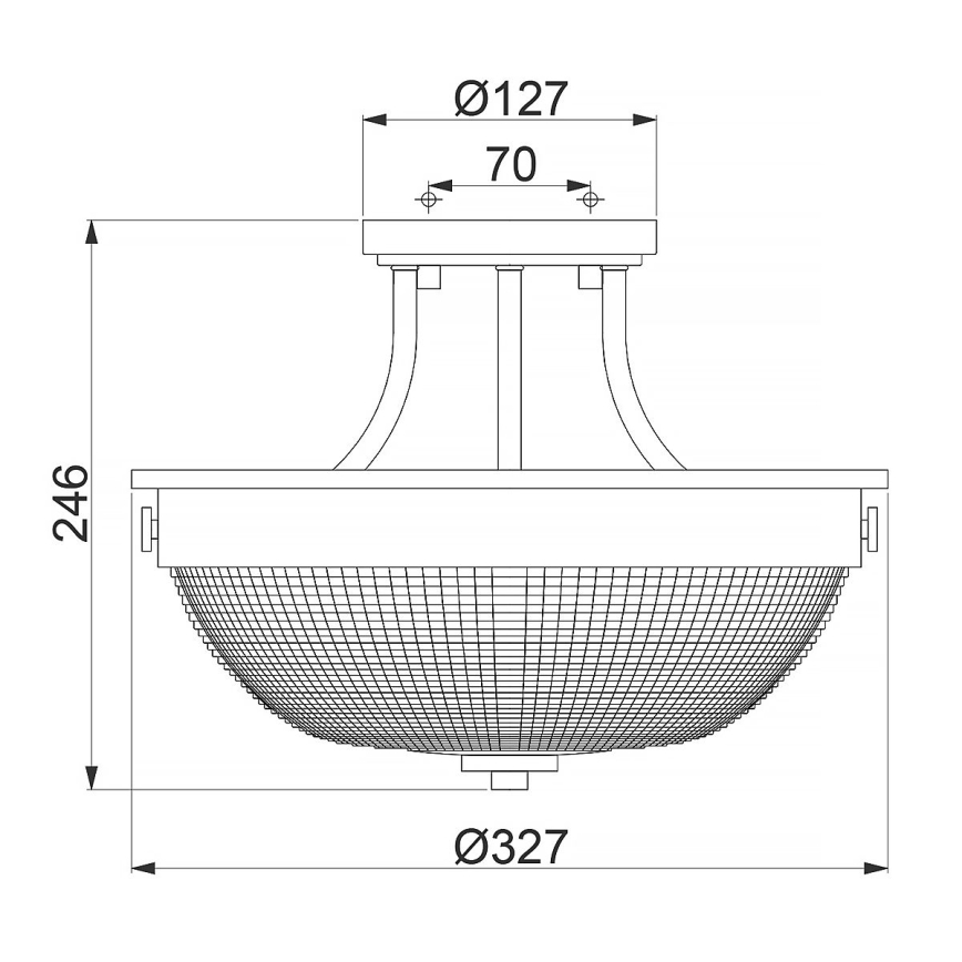 Quoizel - Virsapmetuma lustra MANTLE 2xE27/60W/230V misiņa