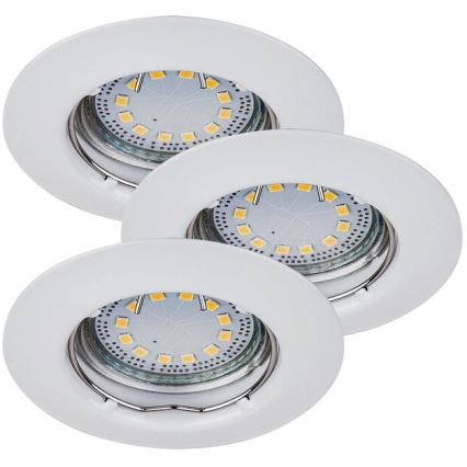 Rabalux - KOMPLEKTS 3xLED Iegremdējama lampa 3xGU10/3W/230V IP40