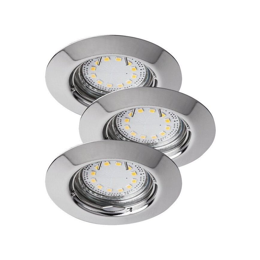 Rabalux - KOMPLEKTS 3xLED Vannas istabas iegremdējama lampa 3xGU10/3W/230V IP44