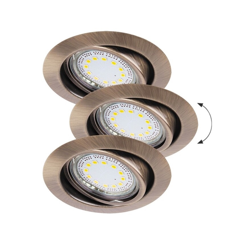 Rabalux - KOMPLEKTS 3xLED Iegremdējama lampa 3xGU10/3W/230V IP40